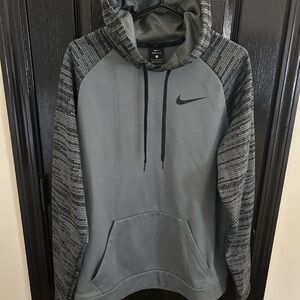 Nike Gray and Black Raglan Pullover Hoodie